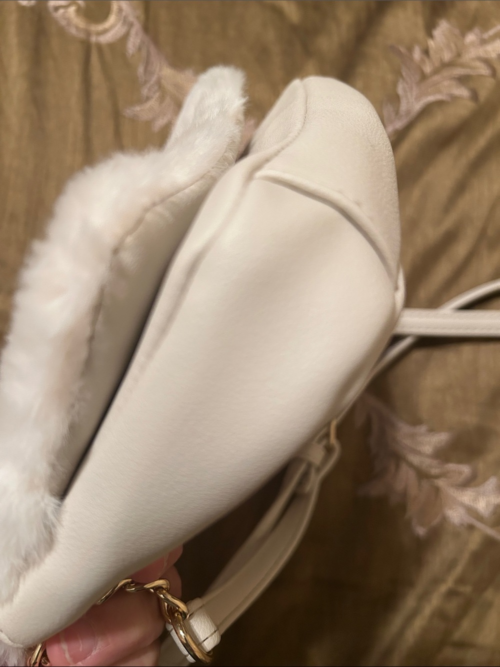 Juicy Couture Cream Faux Fur Flap Bag NWOT - Picture 6 of 9